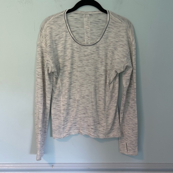 Lululemon Space Dye Gray Meant To Move Long Sleeve Athletic Top Size 6 - Picture 3 of 12